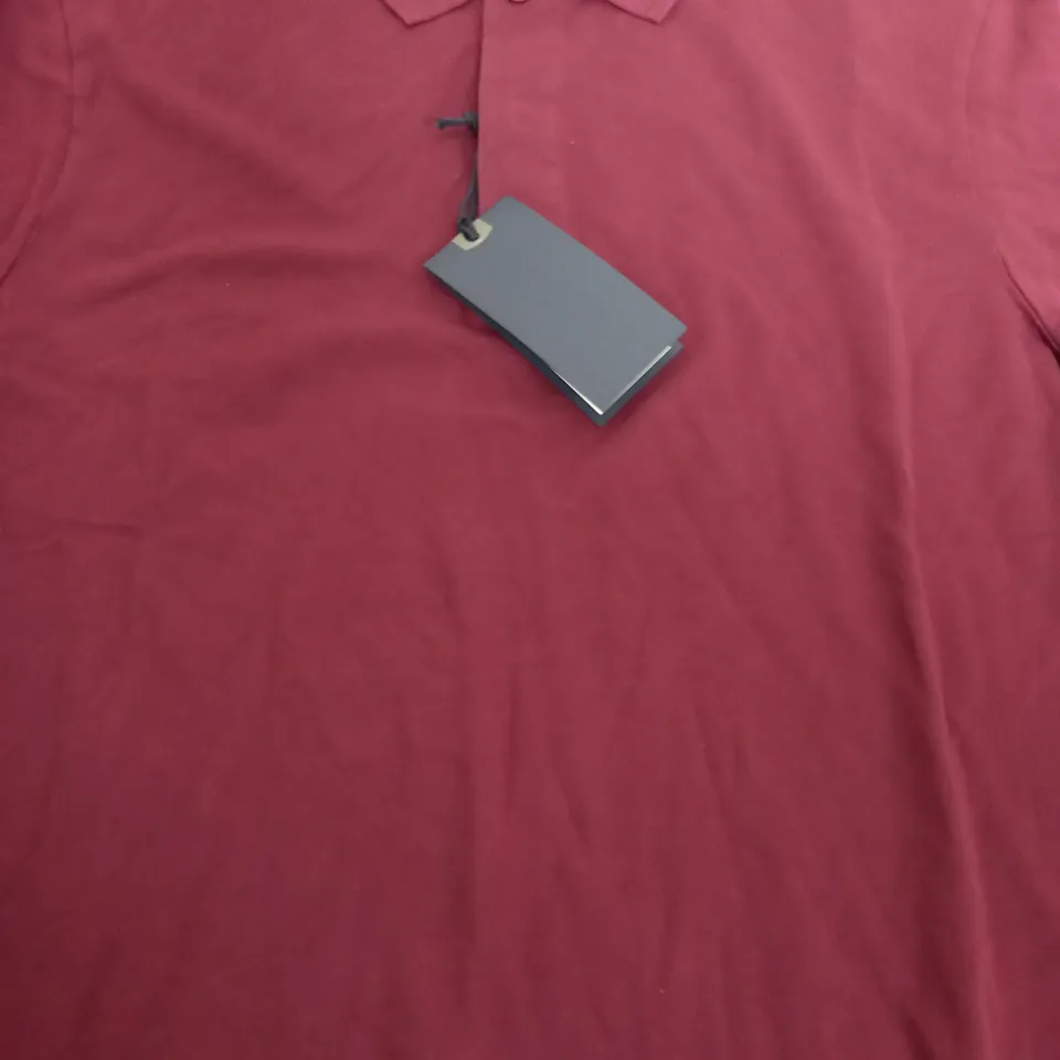 SPOKE SLIM SHIRT IN BURGUNDY - MEDIUM