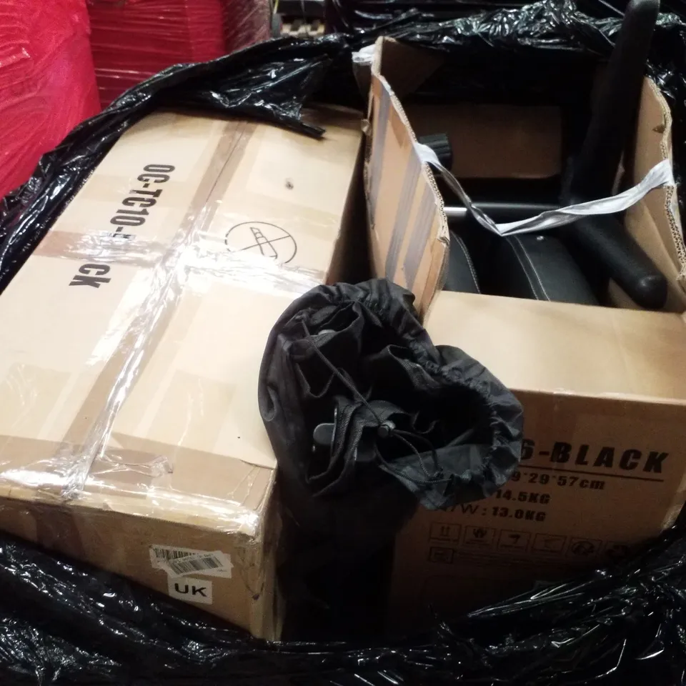 PALLET CONTAINING ASSORTED PRODUCTS INCLUDING OFFICE CHAIRS & CAMPING CHAIR