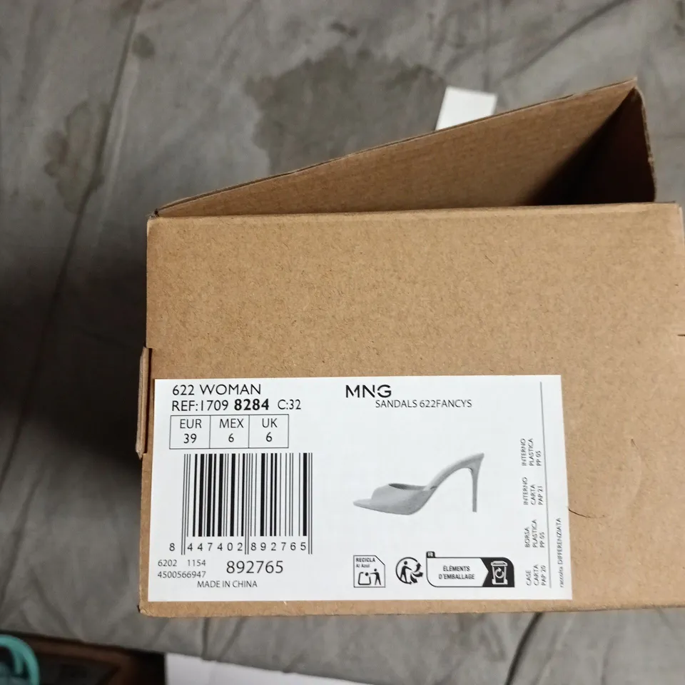 MNG BY MANGO SANDALS – BROWN OPEN-TOE HEELED SANDALS, UK 6 (EU 39)