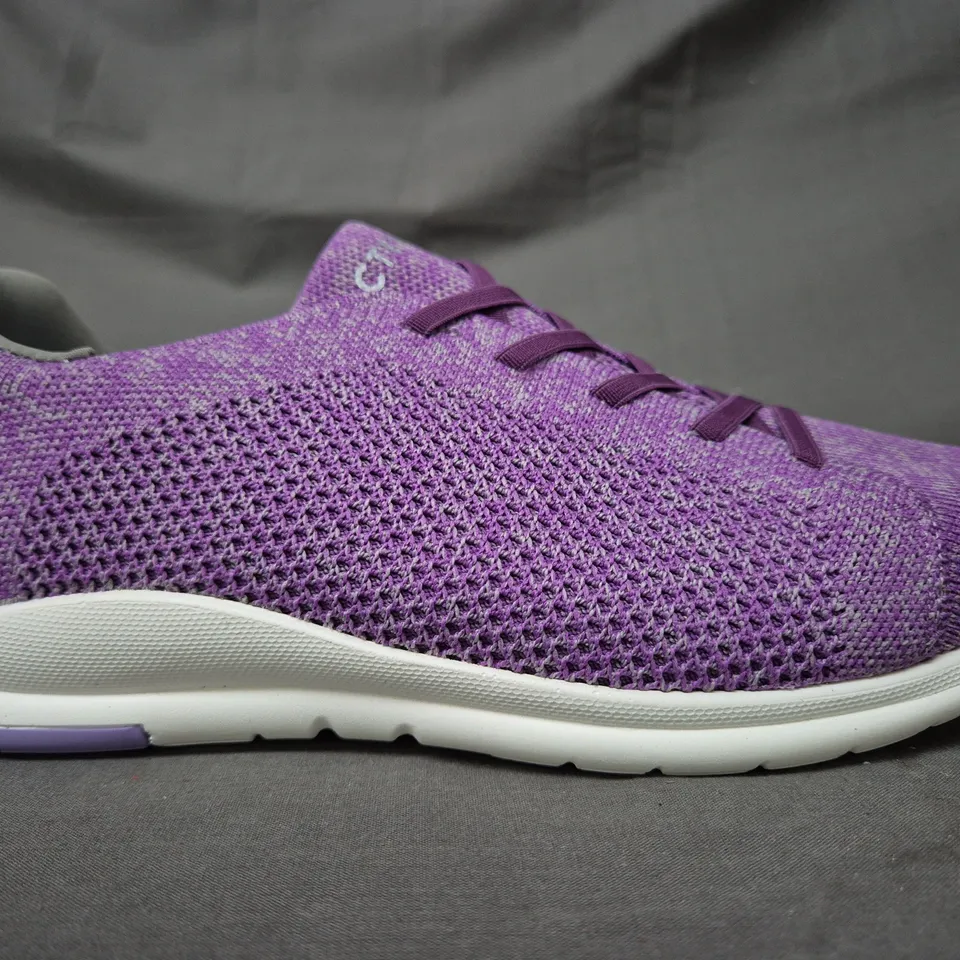 BOXED PAIR OF COSYFEET SHOES IN PURPLE UK SIZE 5.5