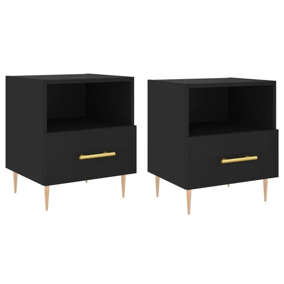 BOXED LINDA IRON BEDSIDE TABLE - SET OF 2 (1 BOX)