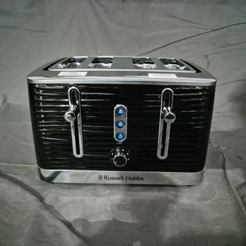RUSSELL HOBBS 4-SLICE TOASTER – BLACK & CHROME