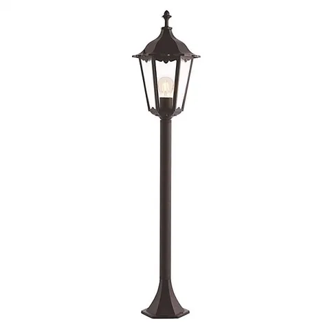 BOXED LUMINOSA BURFORD 1 LIGHT OUTDOOR FLOOR LAMP MATT BLACK PAINT, GLASS IP44, E27