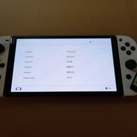 NINTENDO SWITCH OLED HANDHELD CONSOLE WITH ANIMAL CROSSING - HAC-016