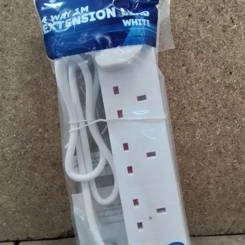 BAGGED AND SEALED 4 WAY 1M EXTENSION LEAD