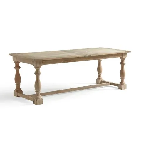 BOXED DUNELM BRIDGET RECTANGLE EXTENDING DINING TABLE - MANGO WOOD