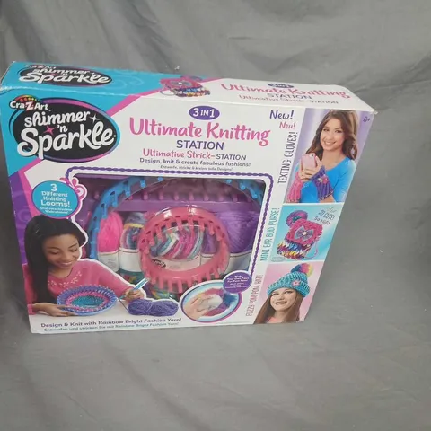 SHIMMER 'N SPARKLE ULTIMATE KNITTING STATION – 3-IN-1 CRAFT KIT (BOXED)