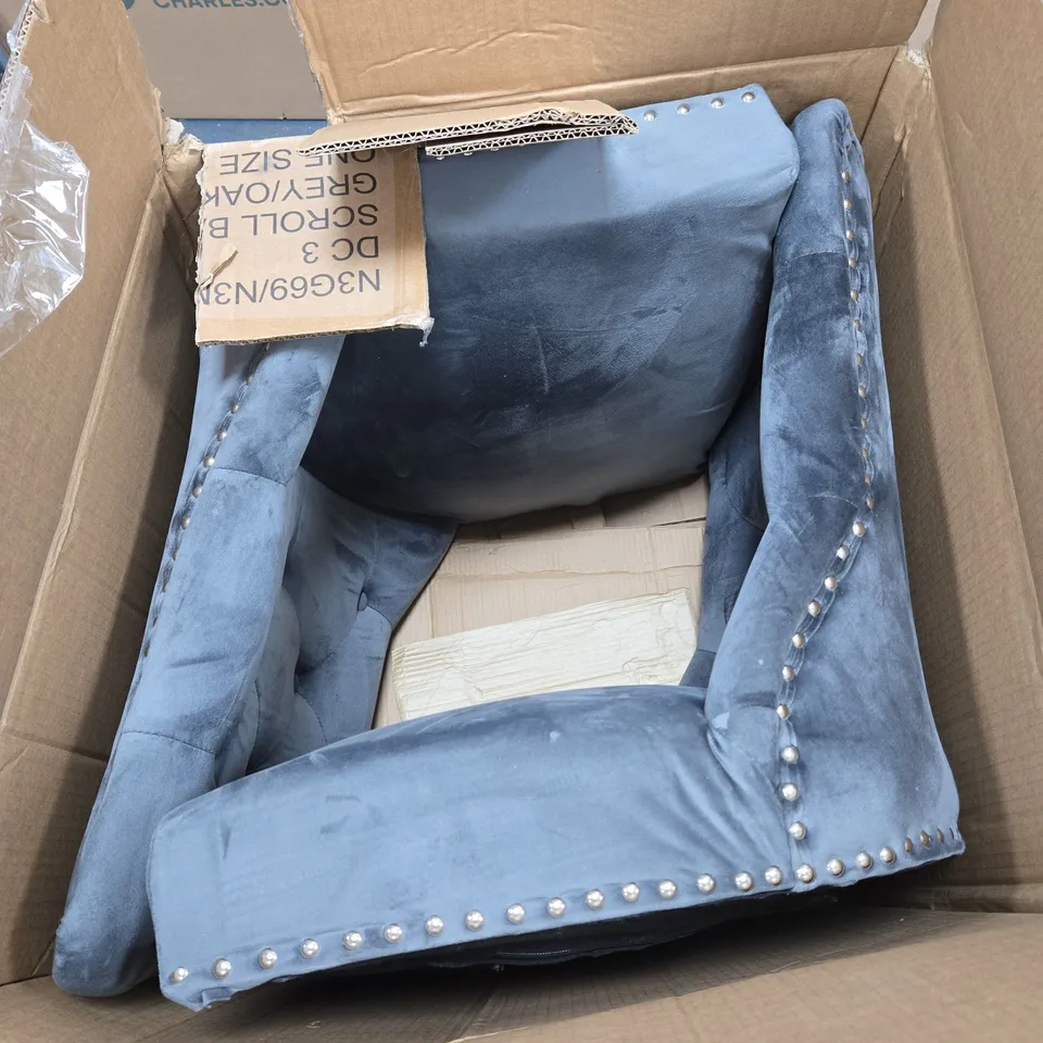 WARWICK VELVET PAIR OF STANDARD DINING CHAIRS - COLLECTION ONLY