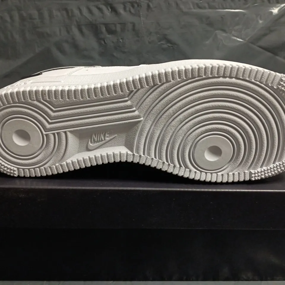 BOXED PAIR OF NIKE AIR FORCE 1 '07 LV8 WHITE/BLACK, UK 9 