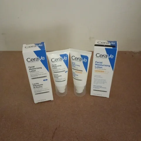 2 BOXED CERAVE PRODUCTS TO INCLUDE FACIAL MOISTURISING LOTION PM & FACIAL MOISTURISING LOTION SPF50