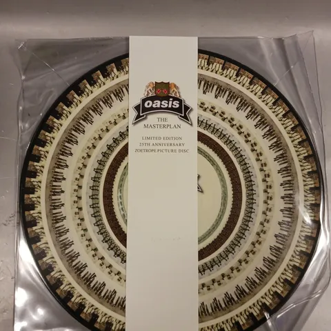 OASIS THE MASTERPLAN LIMITED EDITION 25TH ANNIVERSARY ZOETROPE PICTURE DISC VINYL