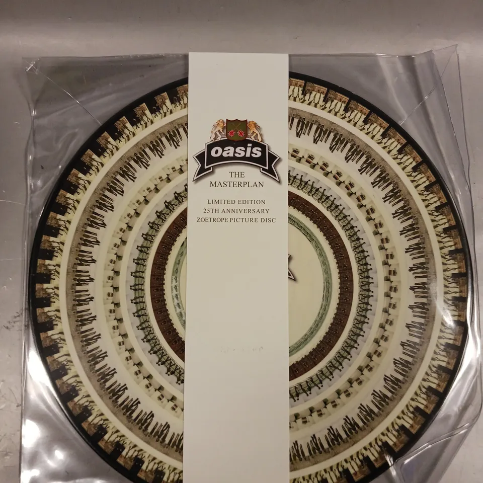 OASIS THE MASTERPLAN LIMITED EDITION 25TH ANNIVERSARY ZOETROPE PICTURE DISC VINYL 