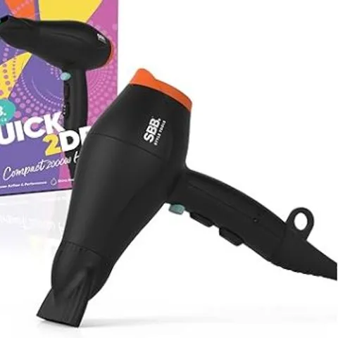 BOXED SBB STYLE TOOLS QUICK 2 DRY COMPACT 2000W HAIRDRYER SBDR-4000-EU