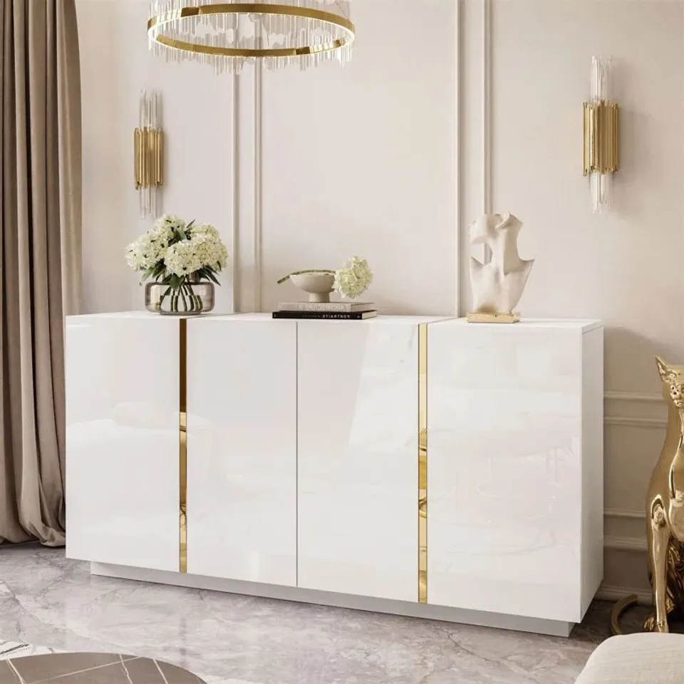 BOXED 158CM SIDEBOARD - WHITE (2 BOXES)
