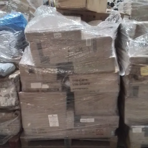 PALLET OF ASSORTED HOUSEHOLD GOODS AND PRODUCTS TO INCLUDE;CLOTHES RACK,BAR STOOL,DOUBLE STEP LADDER