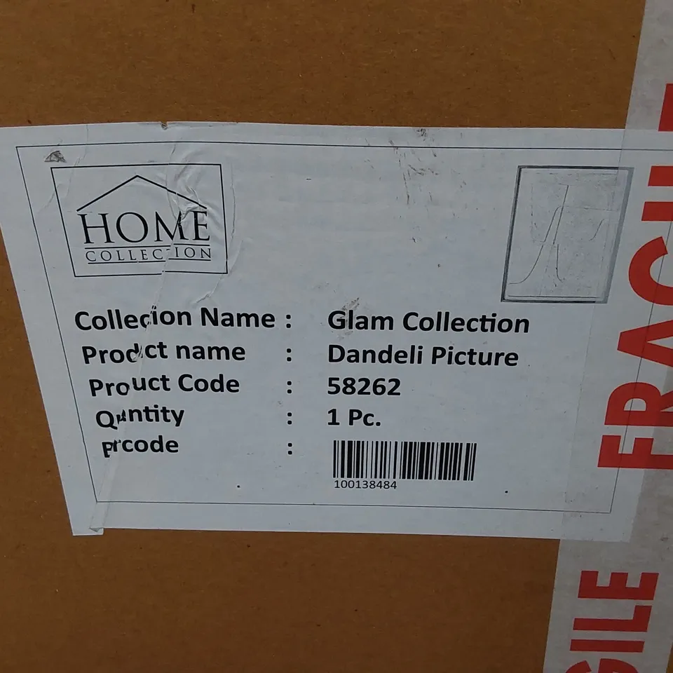 BOXED HOME COLLECTION GLAM DANDELI WALL DECOR ART PIECE