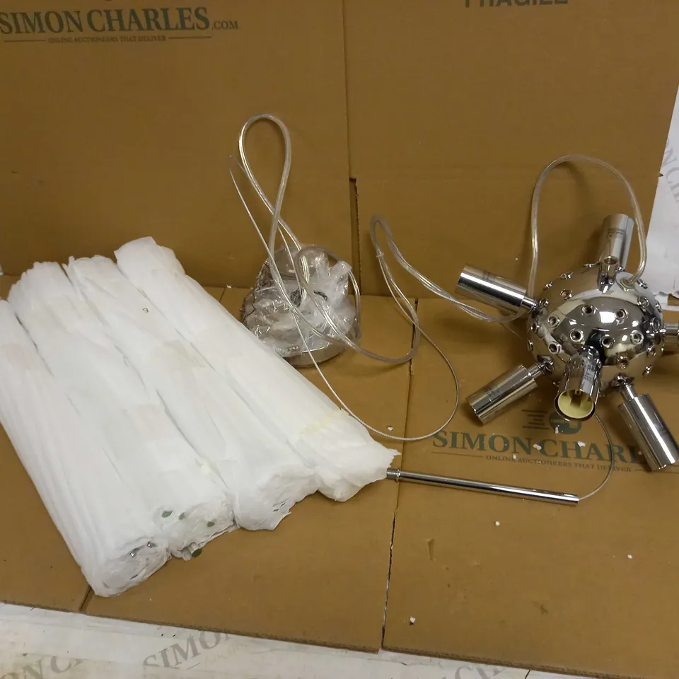 BRAND NEW DAR LIGHTING KEYLA 8 LAMP PENDANT CRYSTAL LIGHT