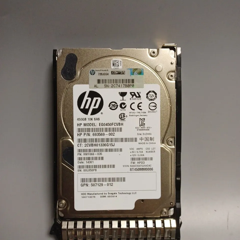 HP REPLACEMENT EG0450FCVBH 450GB 10K SAS HARD DRIVE