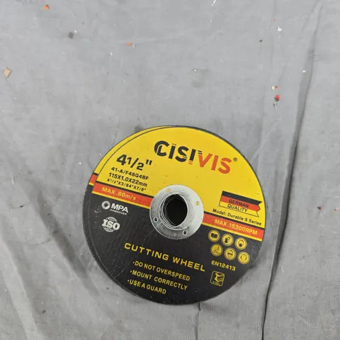 25X CISVIS CUTTING WHEEL – 115 MM (4 1/2"), 1.0 MM THICK, 22 MM BORE
