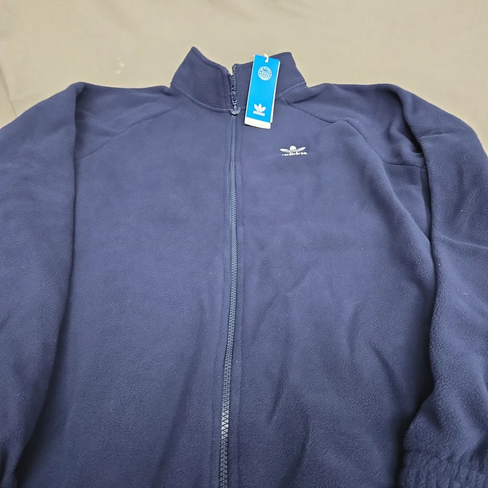 ADIDAS TREFOIL FZ TEDD NAVY FLEECE - UK MEDIUM