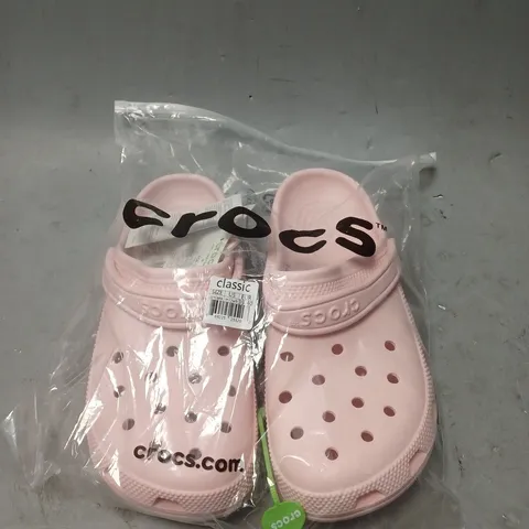 BAGGED AND SEALED CLASSIC CROCS IN LIGHT PINK - UK SIZE M7/W9