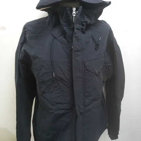 TEN C MID LAYER BLACK ZIP THROUGH JACKET - SIZE 50