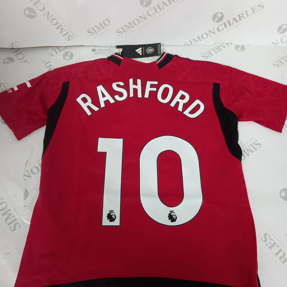 ADIDAS MANCHESTER UNITED HOME KIT - RASHFORD 10 - 9-10 YEARS