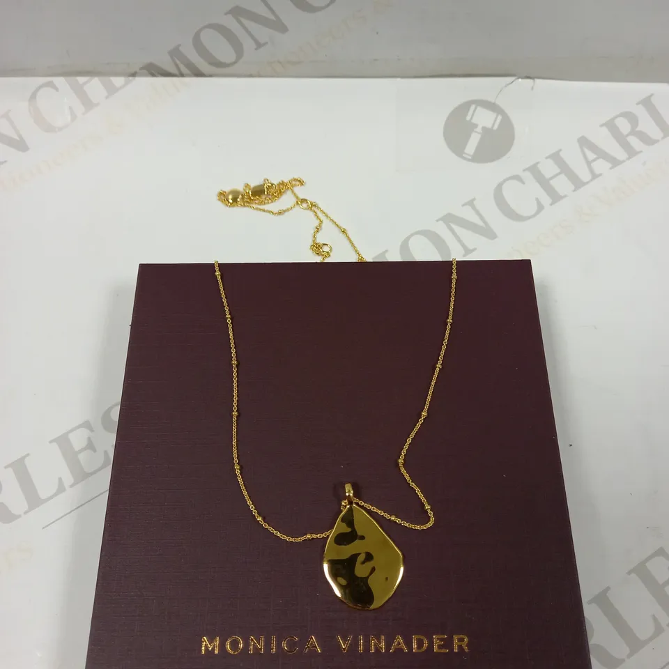 MONICA VINADER GOLD PETAL NECKLACE 