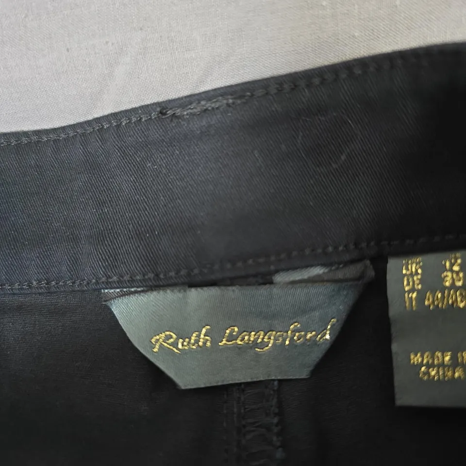 RUSH LONGFORD  TROUSERS – BLACK, UK 8 (EU 28 / IT 44/46) 