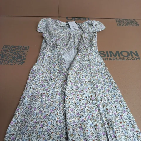NOBODY'S CHILD AVERY MIDI DRESS – CREAM FLORAL, UK6