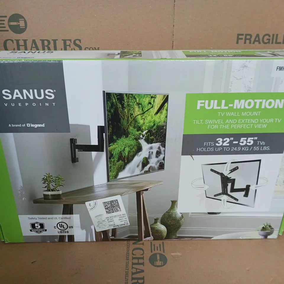 SANUS FMF319-B2 FULL MOTION 32-25" TV BRACKET  RRP £70