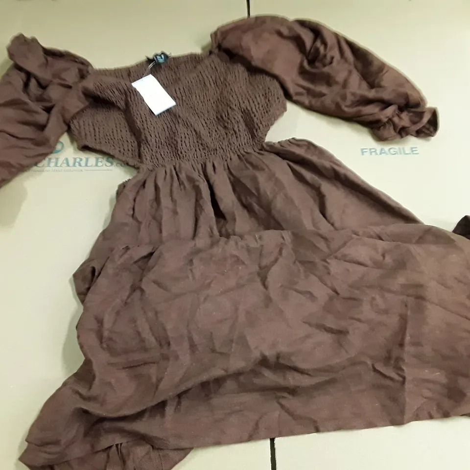 NEW LOOK CUT OUT DRESS IN BROWN - UK 18