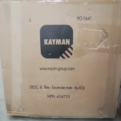 BOX CONTAINING APPROXIMATELY 8 EXERCISE FOAM TILES -BLACK-
