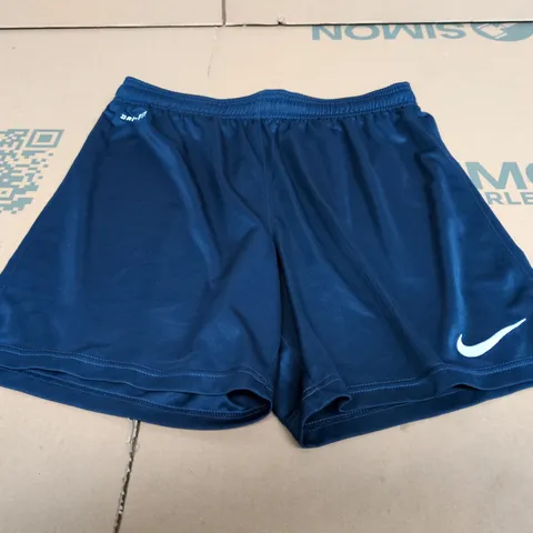 NIKE DRI-FIT SHORTS – NAVY BLUE - SIZE SMALL