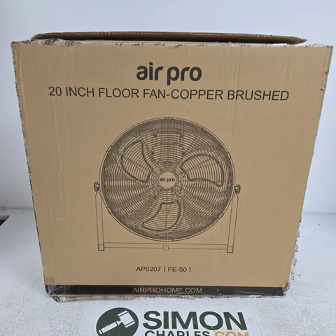 AIR PRO 20-INCH FLOOR FAN COPPER BRUSHED 
