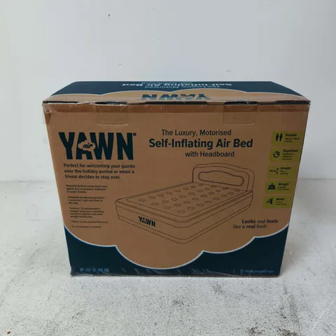 YAWN LUXURY MOTORISED SELF-INFLATING AIR BED WITH HEADBOARD – BOXED
