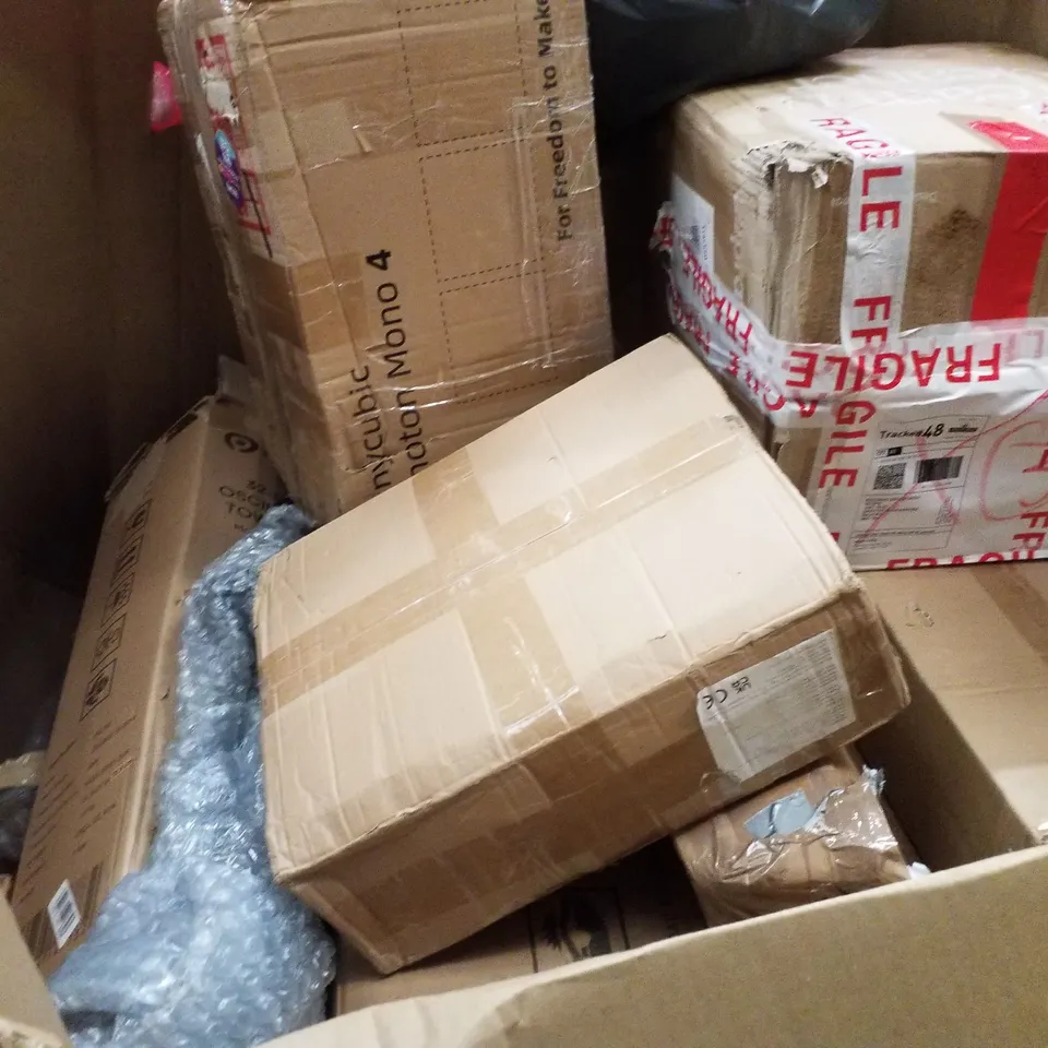 PALLET CONTAINING ASSORTED PRODUCTS INCLUDING WALKING VIBRATION PAD, MIXING BOWLS, BUILT-IN ELECTRIC HOB, CAST IRON GRIDDLE PAN & BLADLESS FAN