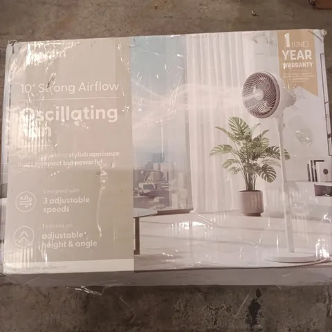 BOXED KEPLIN 10" STRONG AIRFLOW OSCILLATING FAN 