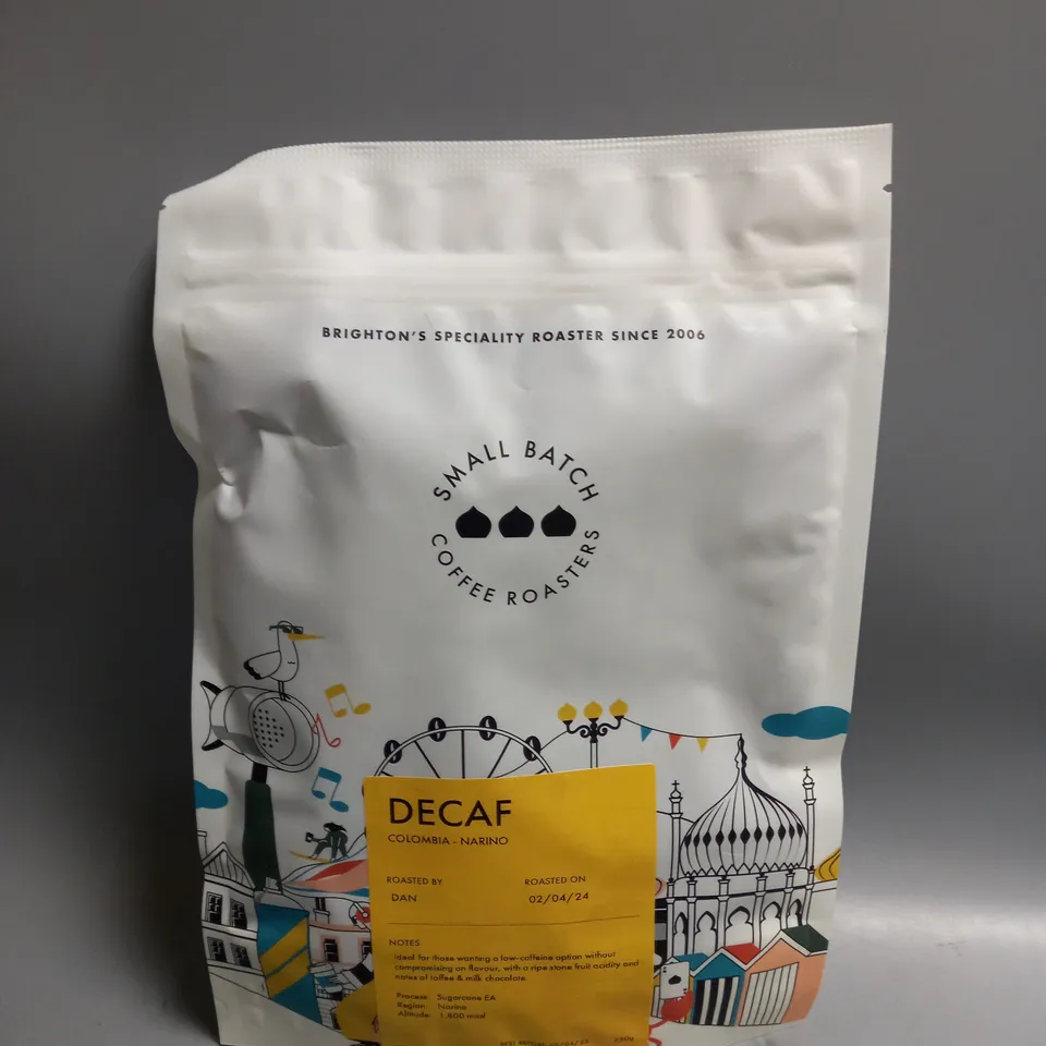 SMALL BATCH COFFEE DECAF COLOMBIA NARINO COFFEE BEANS 250G