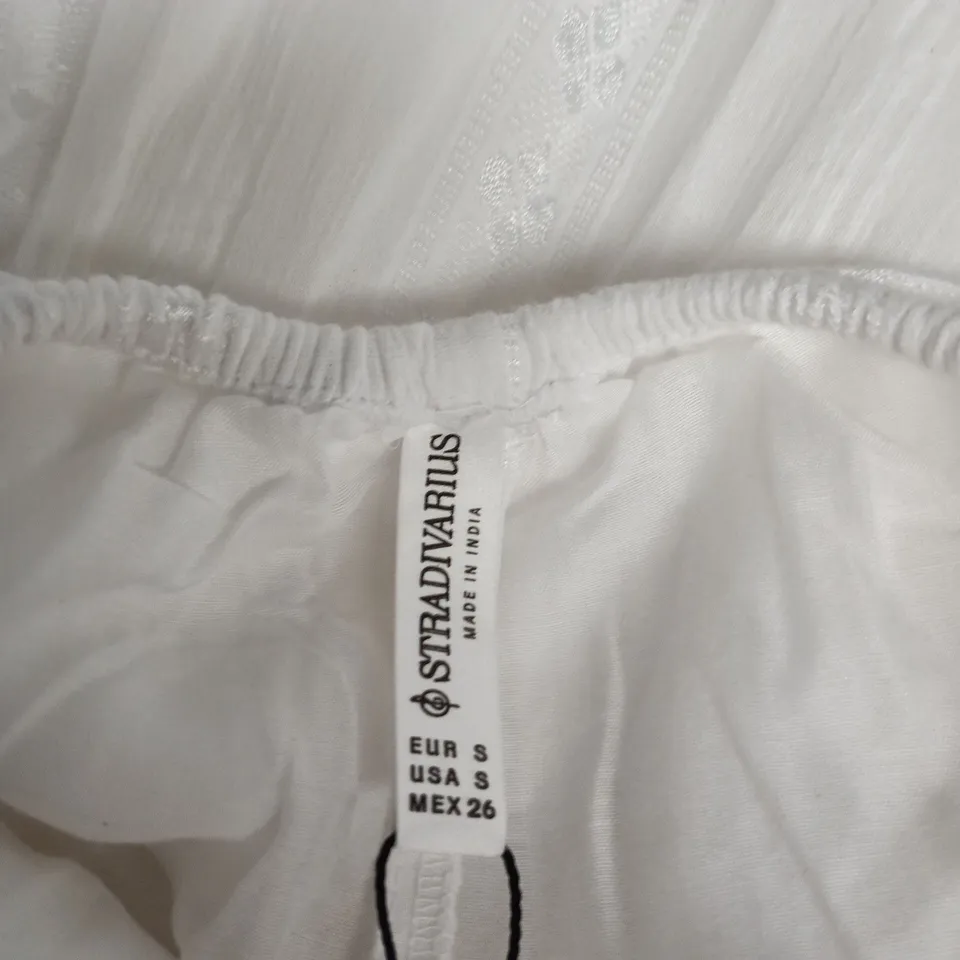 STRADIVARIUS WHITE LACE TRIM DRESS – EU SIZE S 