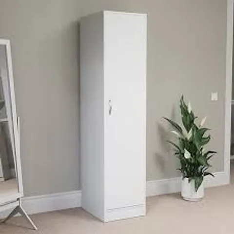 BOXED LASSIC VIDA DESIGN RIANO 1 DOOR WARDROBE - WHITE (1 BOX)