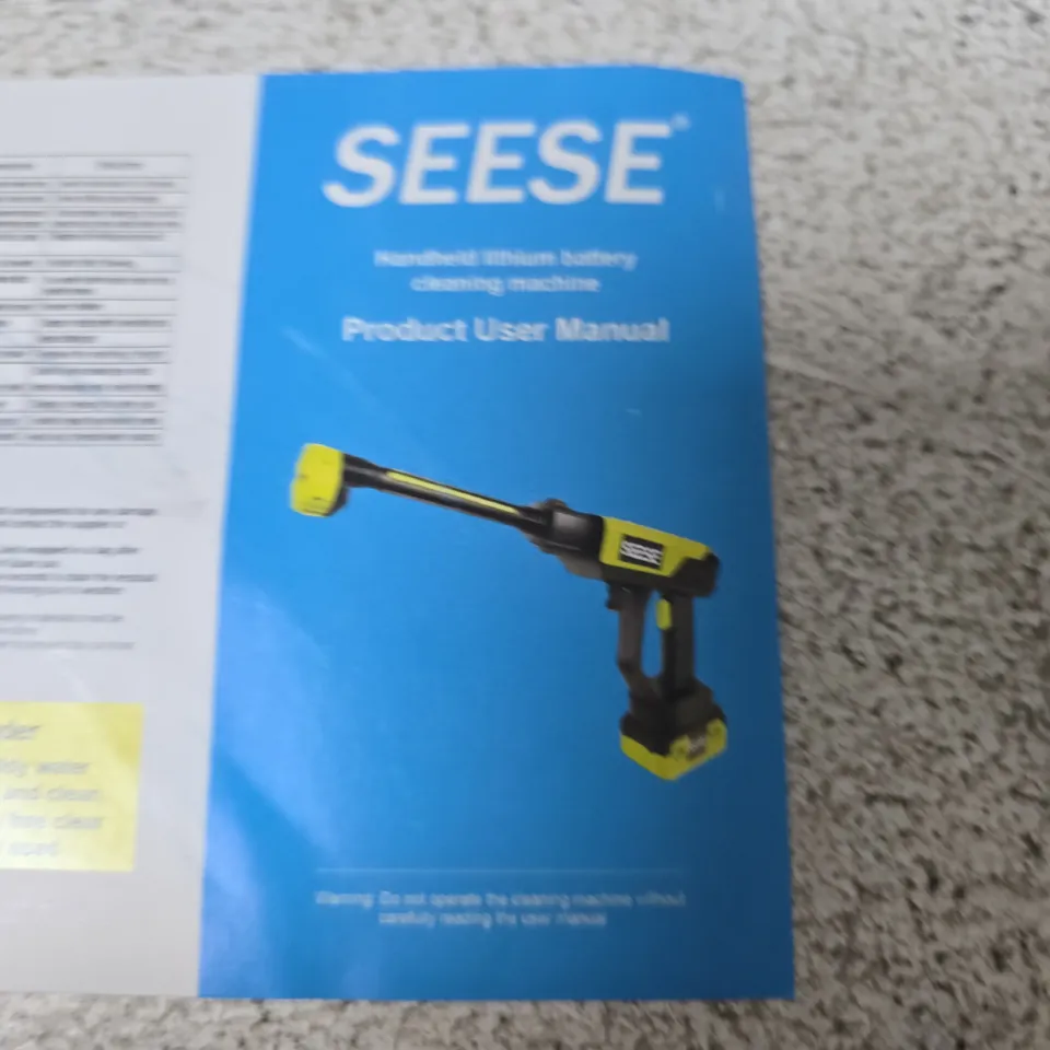 SEESE HANDHELD LITHIUM BATTERY CLEANING MACHINE 