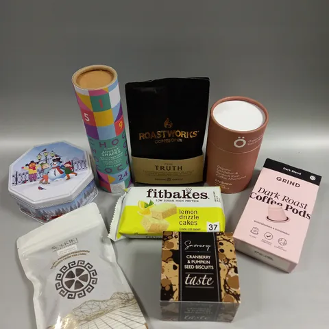 APPROXIMATELY 20 ASSORTED FOOD & DRINK PRODUCTS TO INCLUDE HOTEL CHOCOLAT, GRIND, TRUTH COFFEE ETC