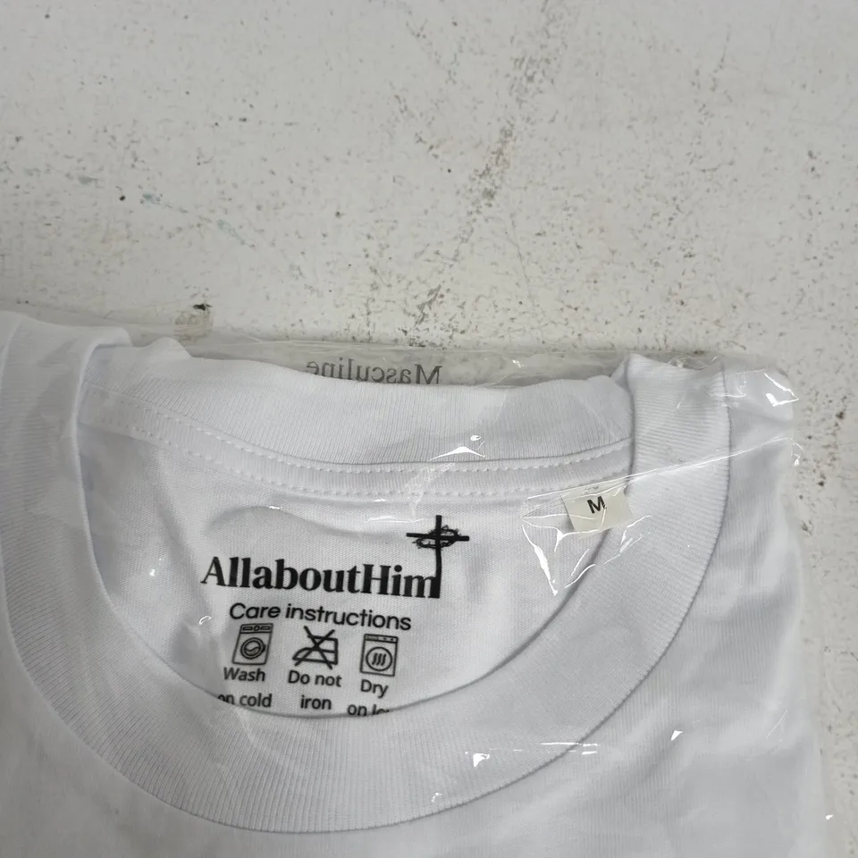ALLABOUTHIM T-SHIRT – WHITE – UK M