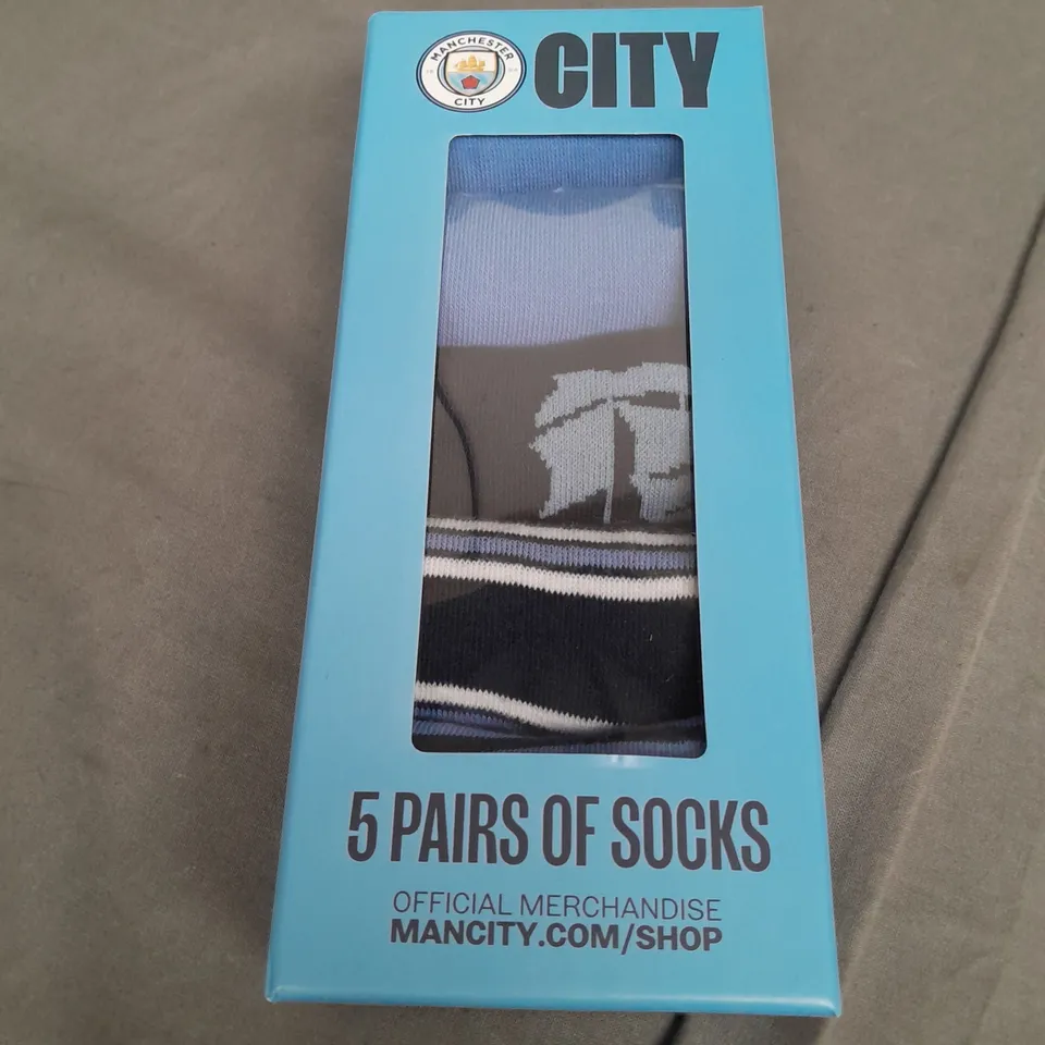 BOXED MAN CITY KIDS SOCKS 5PACK SIZE 3-7