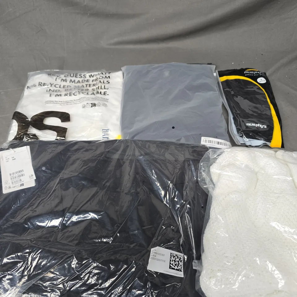 APPROXIMATELY 25 ASSORTED CLOTHING PRODUCTS IN VARIOUS STYLES & SIZES 