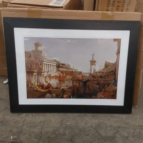 BOXED COURSE OF THE EMPIRE CONSUMMATION BY THOMAS COLE  PICTURE FRAME