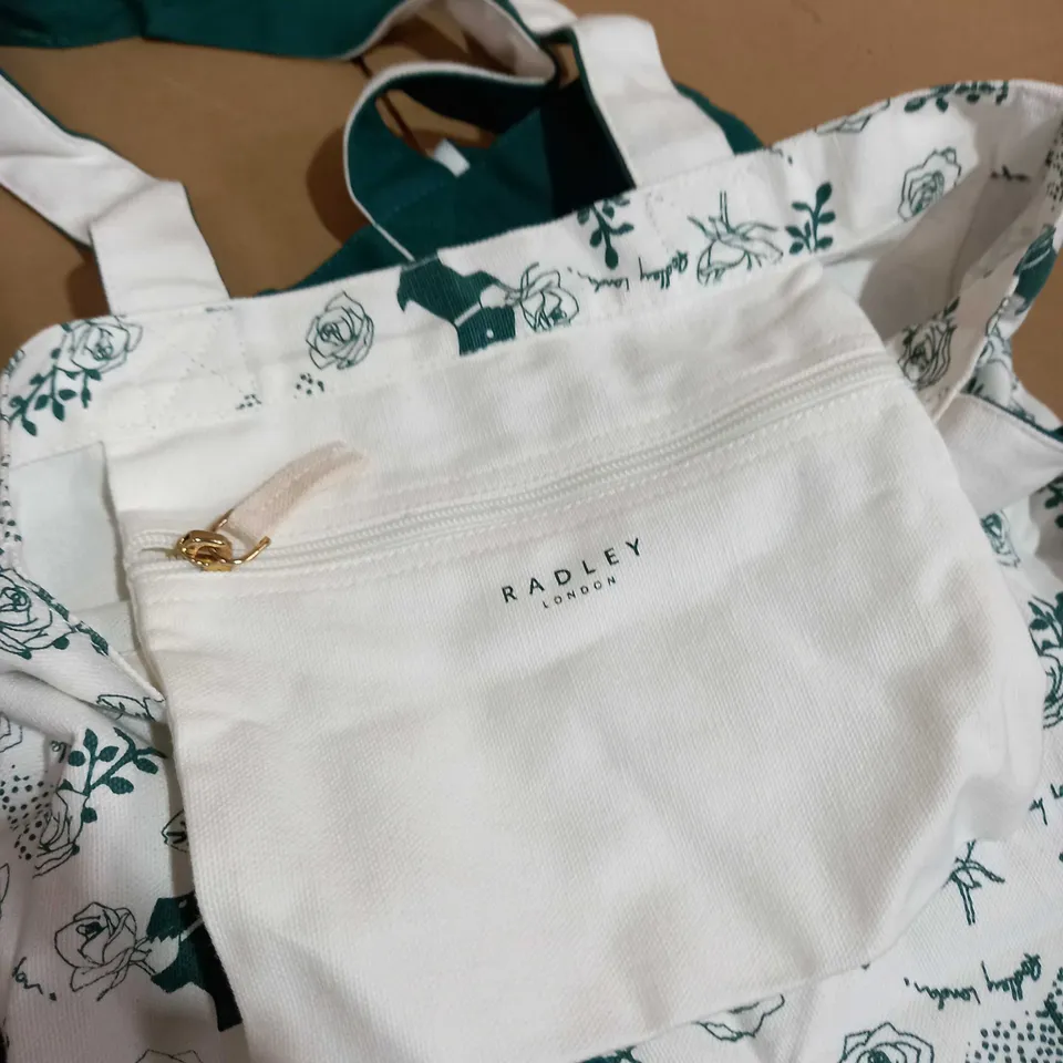 RADLEY CANVAS TOTES DUO WITH INTERNAL ZIP POCKET - GREEN