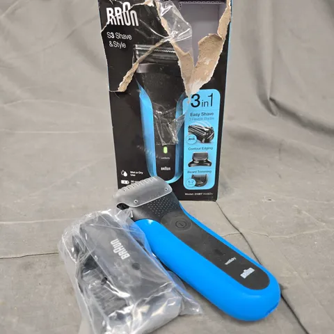 BOXED BRAUN S3 SHAVE & STYLE SHAVER