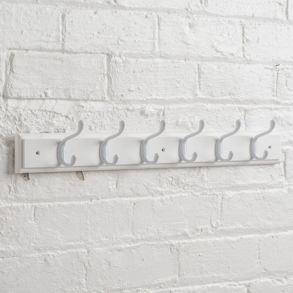 BOXED LUSTWIG WALL MOUNTED COAT RACK - WHITE